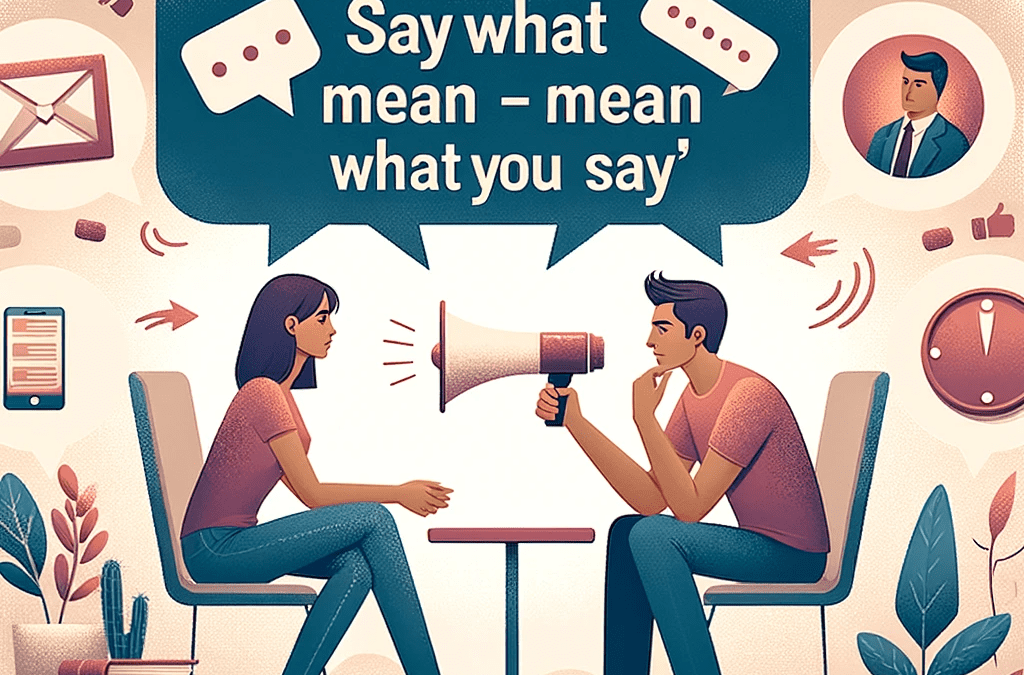 Say what you mean — Mean what you say